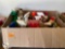 Box with weed killer lighter fluid and cleaning supplies
