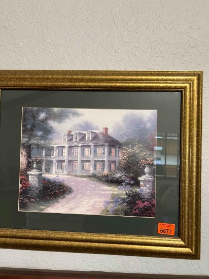 Wall art with gold frame
