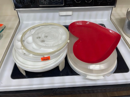Several serving trays and other items