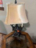 Heavy decorative table lamp with lamp shade