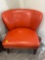 Orange leather chair