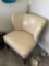 White leather chair