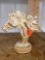 Metal horse head table decor