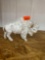 White Albino American Bison figurine Measurement in photo