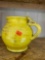 Yellow glazed pottery