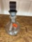 Hammered glass decanter
