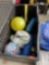 pool noodles, football and other items Container is NOT included