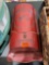 Red metal rustic mailbox