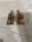 Vintage bronze clad fleur de lis bookends