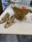 Vintage China gold womens decorative shoe set and bowl
