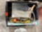 Compressed air, paint brushes, hose, and other items