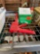Caulking gun and screws