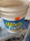5 gallon bucket with nails, cleaning brush and more