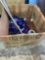 Perfume, trump flag, glass door pulls