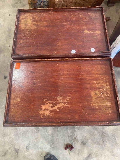Wooden end tables