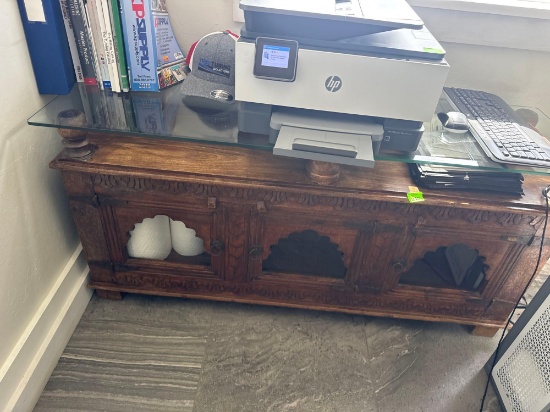 Glass top buffet 26x54 contents are not included must bring help to load