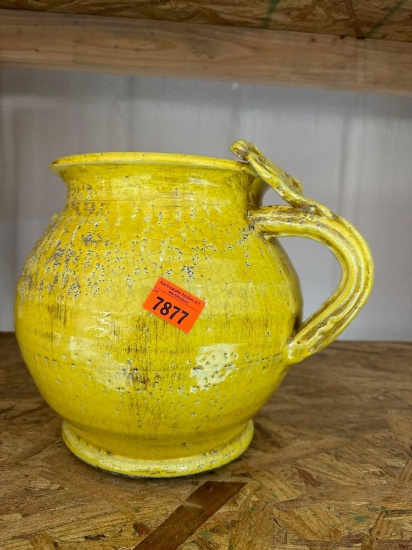 Yellow glazed pottery