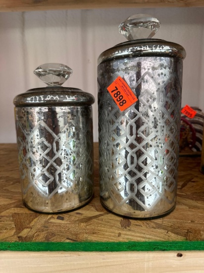 Silver glass containers