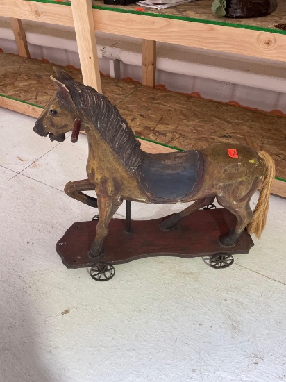 Antique primitive wood horse