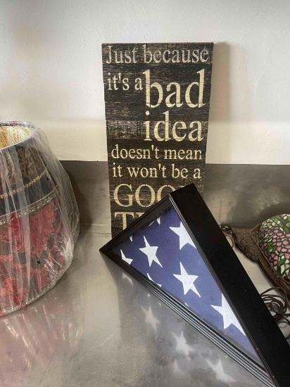 Flag and wall decor