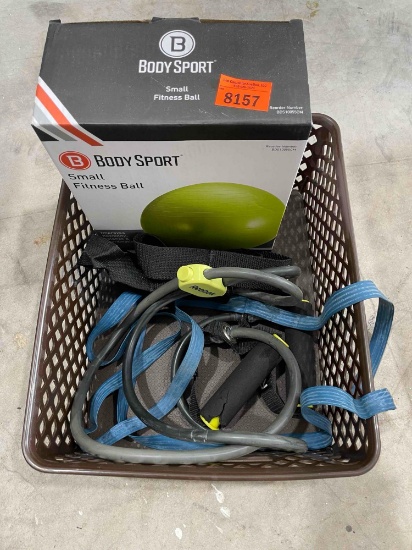 Fitness ball and bands