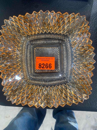Amber glass tray