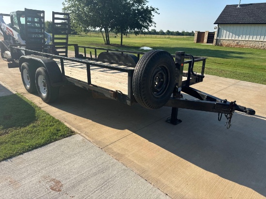 16x78. Bumper pull trailer, good tires
