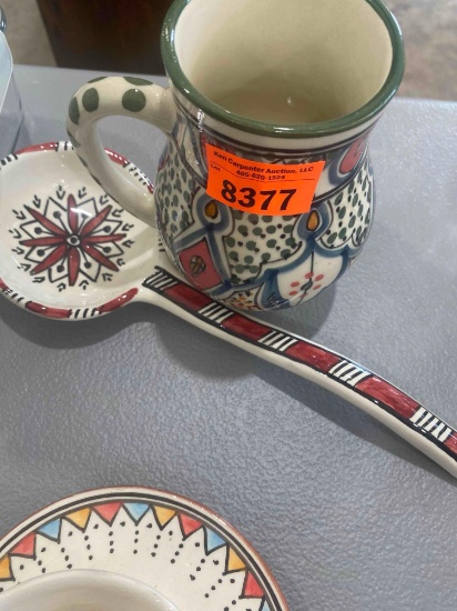 Indian inspired cup and spoon