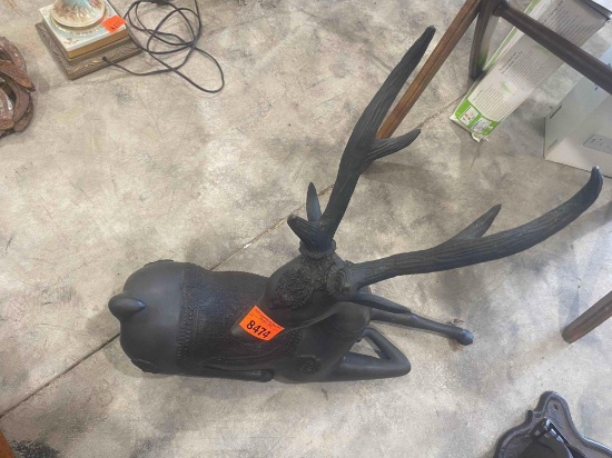Black deer statue cast iron