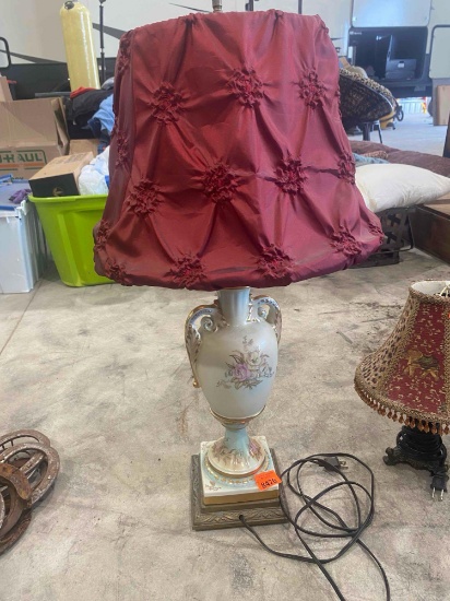 Hand painted vase with shade
