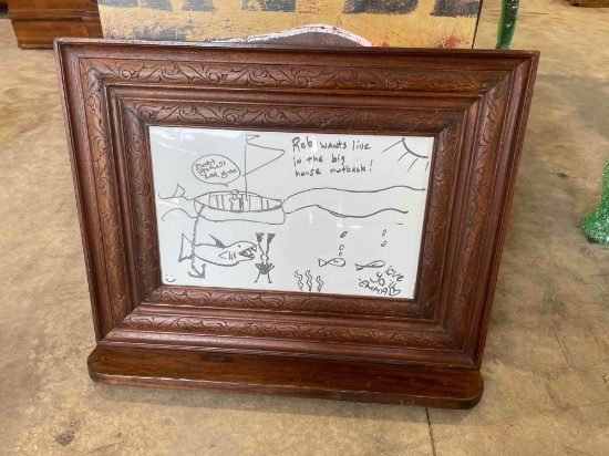 White board in standing frame