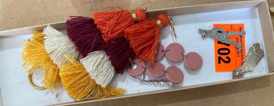 Earrings and decorative pins