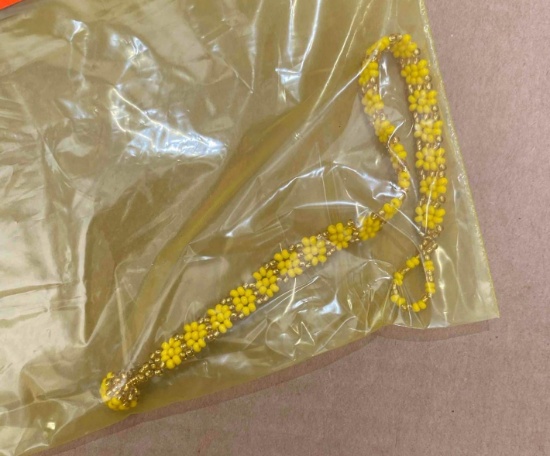 Yellow flower bracelet
