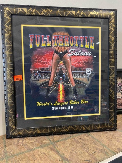 Framed full throttle saloon picture