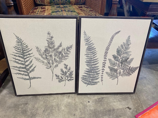 Framed flower art work