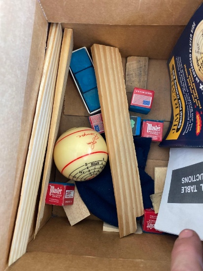 Bolts and misc Billiards items