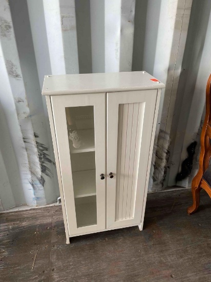 White bathroom cabinet