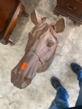 Horse head bust This is metal and heavy Measurements in photos Buyer responsible loading and