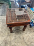 Hand carved wooden tea table Must bring help to load