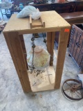 Antique hand painted hanging parlor chandelier Must bring help to load