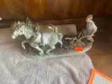 Carl Scheidig porcelain figurine - Plowing farmer with horses