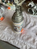 German Regimental stein with pewter lid- hand painted lid1893 to 1896 Dragon Regiment