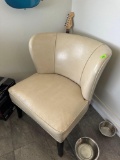 White leather chair