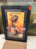 Deering harvesting framed litho Measurements in photo