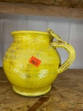 Yellow glazed pottery