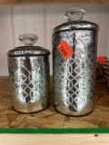 Silver glass containers
