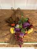 Artifical flowers and curtain tie backs
