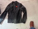 Womens leather riding jacket