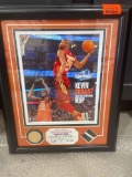 Framed Kevin Durant MVP poster Measurement in photo