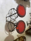Rustic meteal stools